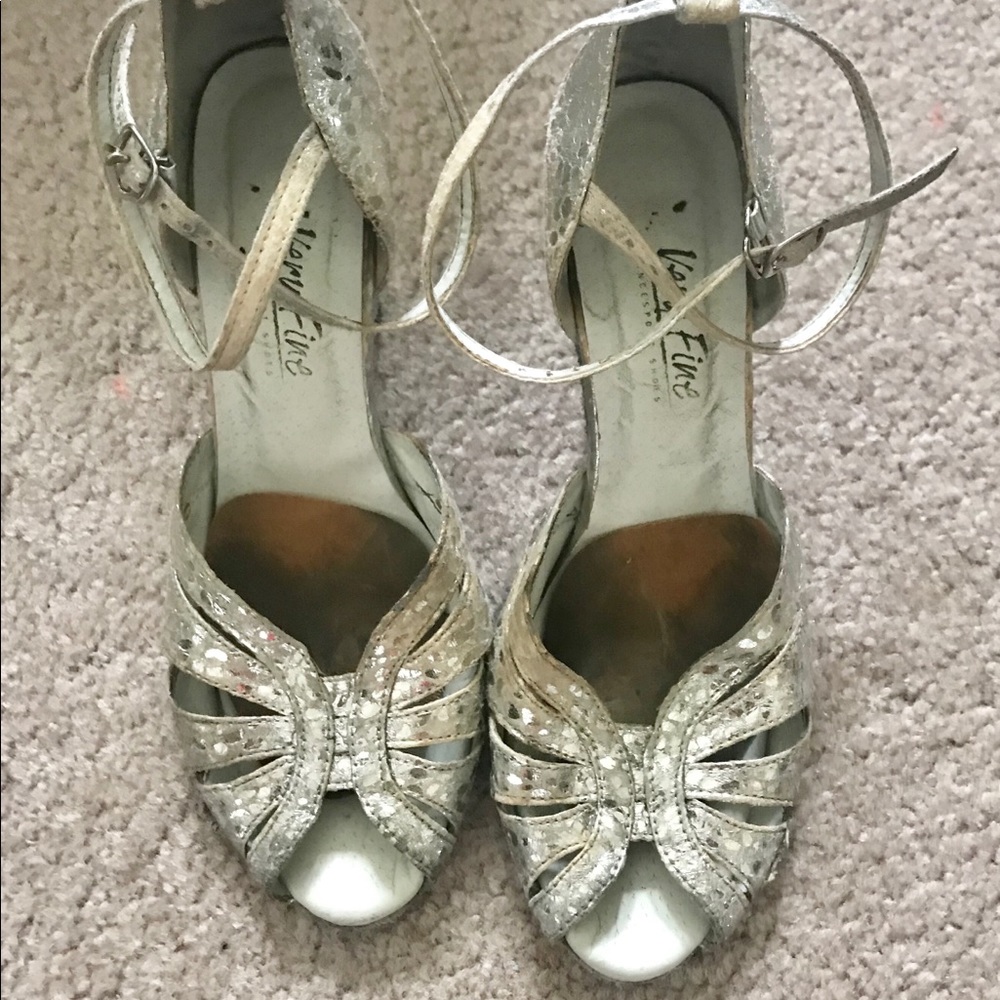 Salsa dance shoes silver